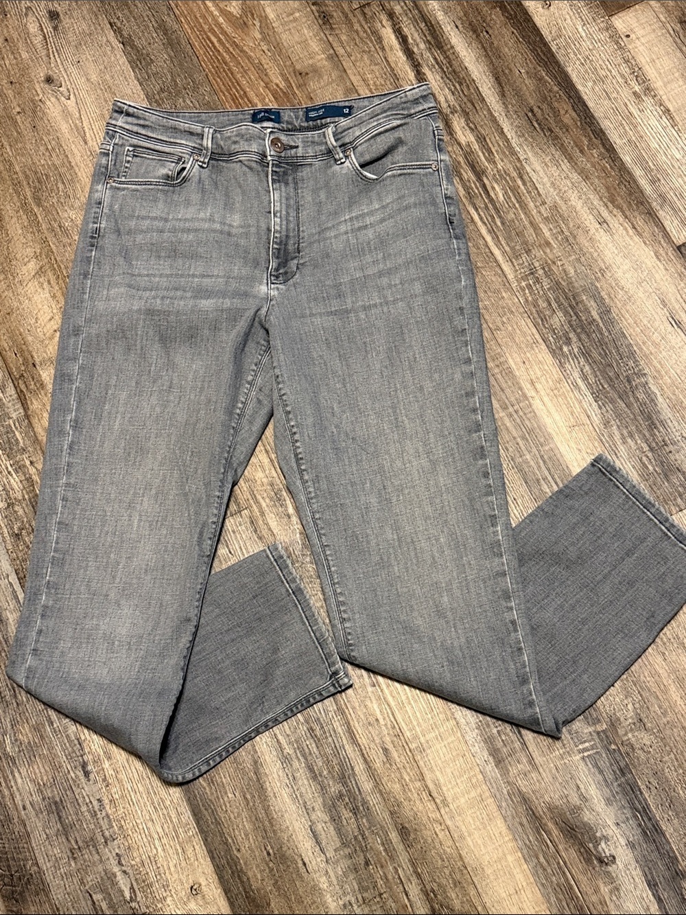 J. Jill High Rise Straight Grey Denim Jeans Women’s Size 12